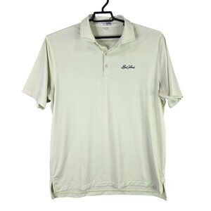 Mens Peter Millar Green Sea Island Summer Comfort Polo Shirt Polyester Blend XL